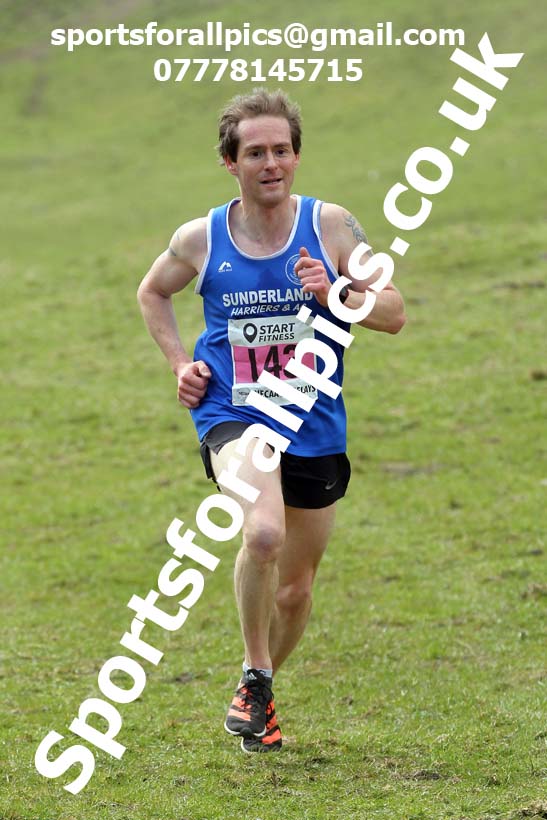 Masters men 2021 NECAA Cross Country Relays, Thornley Farm, Peterlee, Saturday, April 10th. Photo: David T. Hewitson/Sports for All Pics